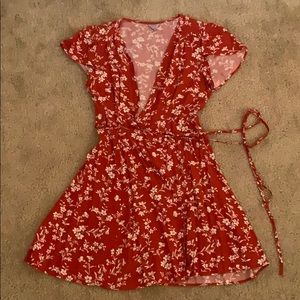 Zaful Floral Wrap Dress 🧡